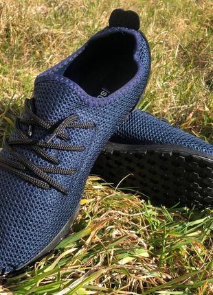 Кроссовки лето сетка мужские 45 размер | текстильные кроссовки сеткой | модель 41373. цвет: синий2 фото