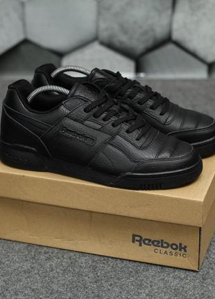 Мужские кроссовки reebok workout (чорні)3 фото