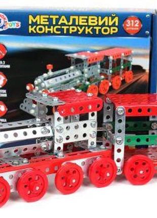 Конструктор металевий "потяг технок", 312 деталі