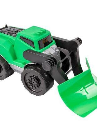 Машинка пластикова "дивоча техніка: грейдер", зелена