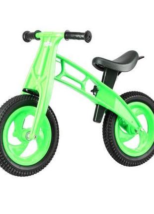 Беговел "cross bike" с надувными шинами, 12" (зеленый)