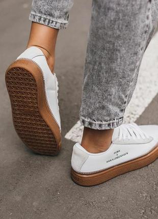 Puma han kjobenhavn white стильные женские кроссовки пума белый цвет (36-40)💜4 фото