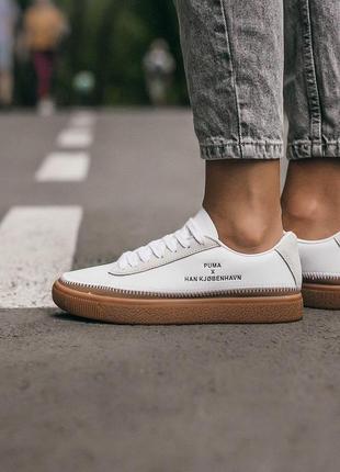 Puma han kjobenhavn white стильные женские кроссовки пума белый цвет (36-40)💜1 фото