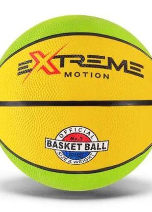 Мяч баскетбольный №7 "extreme" (желтый+зеленый)
