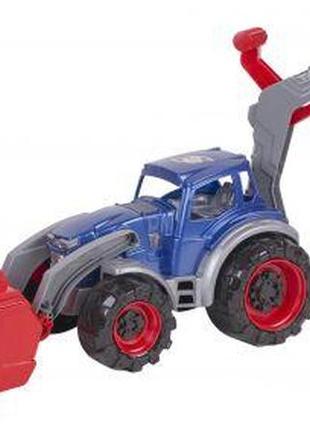 Трактор погрузчик-экскаватор (синий)