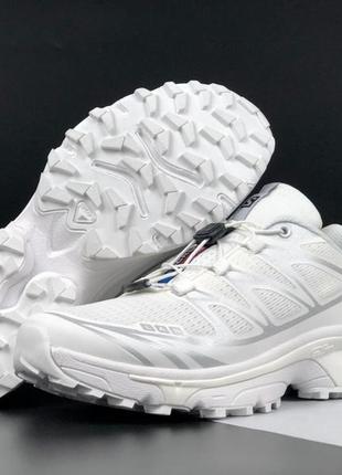 Чоловічі кросівки salomon xt-6 white silver саломон білого з сріблястим кольорів