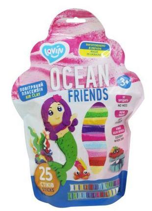 Набір для ліплення з повітряним пластиліном "25 sticks air clay lovin ocean friends"