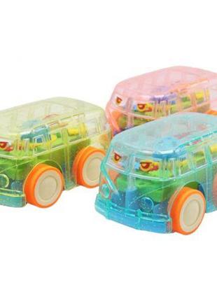 Инерционная машинка "автобус" с шестеренками