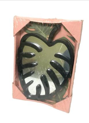 Дзеркало "листок" чорне edeka 14,1 x 20 x 1,2 см