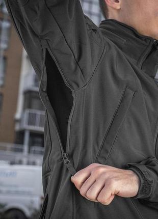 M-tac куртка soft shell black (чорна)6 фото