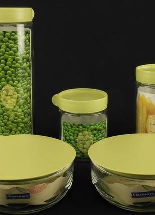 Харчові контейнери ємностями для круп сипучих glassware1 фото