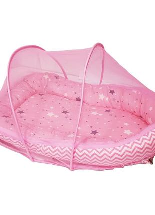 Детская кроватка с москитной сеткой portable baby bed7 фото