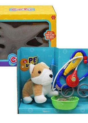 Набір "доктор" з м'яким собачкою (бежева)