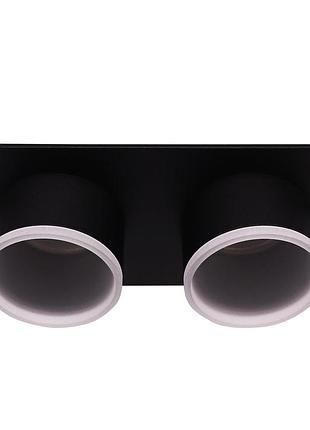 Світильник точковий sirius prd s 3626s-2 bk на 2 лампочки
