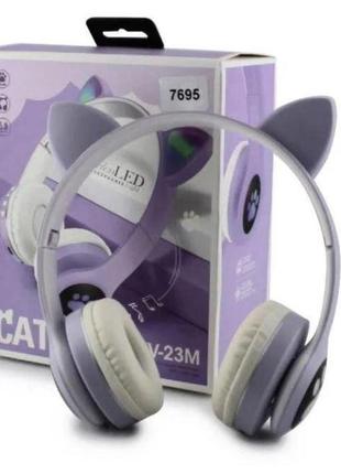 Бездротові навушники з котячими вушками bluetooth Pink cat vzv-23m3 фото