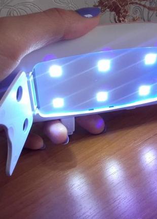 Уф лампа для гель-лаку uv led sun mini, сушка для нігтів міні5 фото