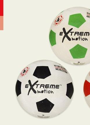 М'яч футбольний fb20111 extreme motion, №5, гумовий, 380 грам, mix 3 кольори, дод.: сітка+голка tzp100