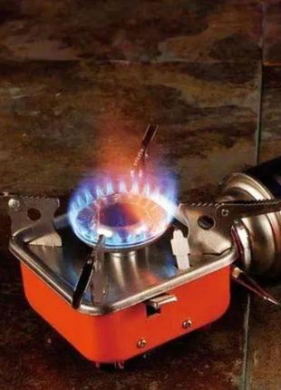 Туристическая газовая плита-горелка, примус, таганок k-2022 фото