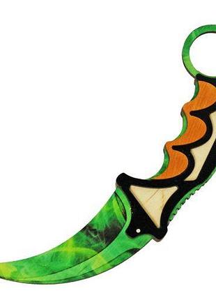 Нож керамбит из cs go (emerald)