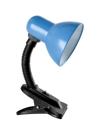 Лампа настільна sirius ty 1108b на одну лампочку з прищіпкою (блакитна)