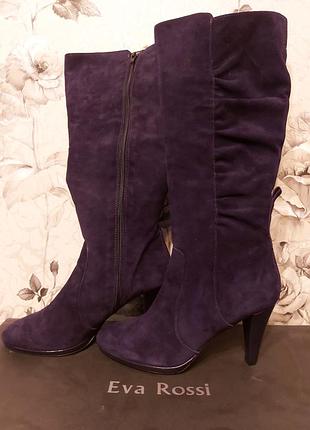 Сапоги eva rossi, италия - новые, 40р, натур замша, удобная колодка