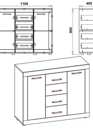 Комод тумба-3 мг-1 компанит10 фото