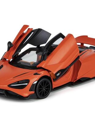 Коллекционная машинка mclaren 765lt металлическая моделька игрушка