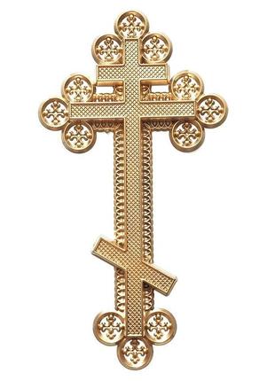 8 шт хрест ритуальний пластиковий на труну / домовіну / саркофаг православний ажурній код/артикул 188 20-2.5