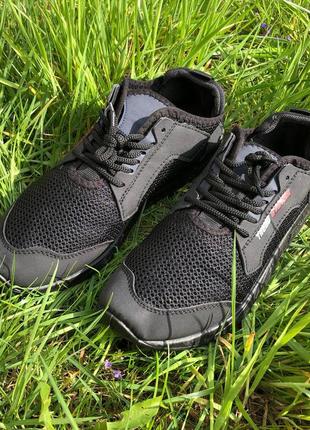 Текстильные кроссовки сеткой 43 размер | летние кроссовки с тканевым верхом. модель 62496. цвет: черный6 фото