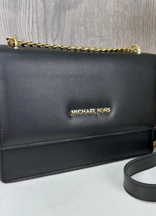 Милая и стильная женская мини сумочка в стиле майкл корс черная7 фото