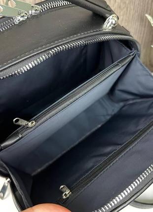 Женская замшевая сумка клатч на плечо стиль майкл корс черная, мини сумочка натуральная замша4 фото