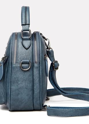 Качественный женский мини рюкзак сумка кенгуру эко кожа, маленький рюкзачок сумочка4 фото