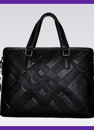 Стильная кожаная сумка портфель для документов мужская женская, деловой портфель натуральная кожа