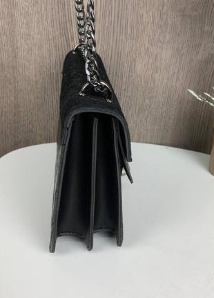 Женская сумочка в стиле gucci, маленькая замшевая сумка на цепочке, черная мини сумочка с подковой5 фото