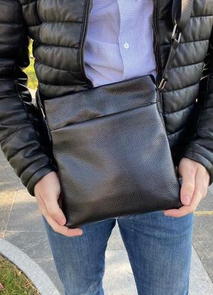 Мужской набор 2в1: сумка планшетка кожаная с кошельком из натуральной кожи7 фото