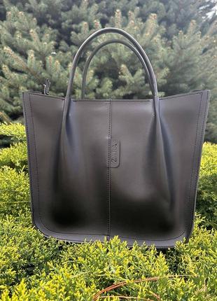 Женская большая сумка на плечо в стиле zara, объемная сумочка качественная для девушки, женщины2 фото