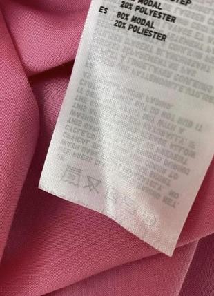 Базова блуза прямого вільного крою від якісної фірми uniqlo💗актуальний класний рожевий колір🤤об’ємні рукавчики, 80% модал5 фото