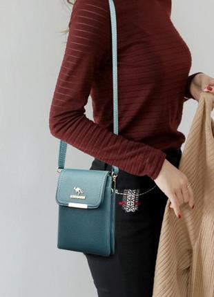 Женская мини сумочка клатч кенгуру, маленькая сумка для девушек, модный женский кошелек-клатч4 фото