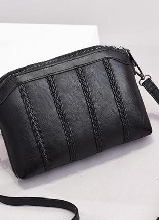 Небольшая крутая женская сумка, стильная женская мини сумочка клатч экокожа6 фото