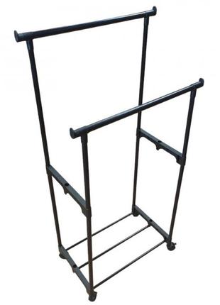 Стойка-вешалка для одежды и обуви в гардеробную double pole clothes horse mini чёрная