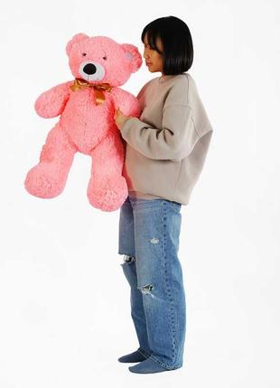 Гр м`яка іграшка "ведмедик" колір рожевий в22572 висота 1 м (1)