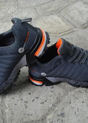 Подростковые кроссовки bonote sport 36-41р серые с оранжевым5 фото