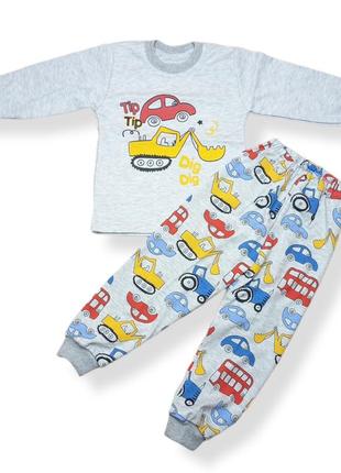 Дитяча піжама машинки для хлопчика інтерлок
