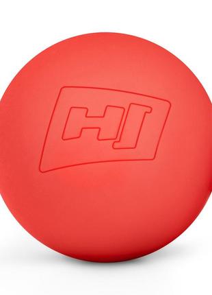 Силіконовий масажний м'яч 63 мм hop-sport hs-s063mb червоний