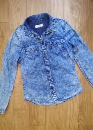 Джинсова сорочка c&a, р. 34 s-xs