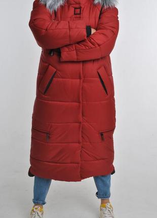 Зимняя длинная куртка-пальто, полная защита от холода2 фото
