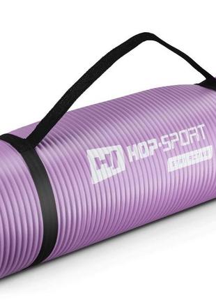 Мат для фитнеса и йоги hop-sport hs-n015gm 1.5см фиолетовый2 фото
