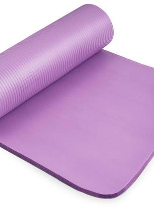 Мат для фитнеса и йоги hop-sport hs-n015gm 1.5см фиолетовый3 фото