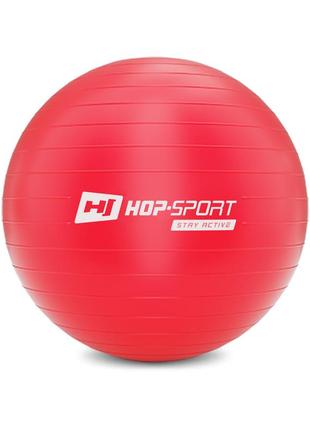 Фитбол hop-sport 55см красный + насос 20203 фото