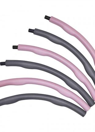 Обруч масажний hula hoop sportvida 100 см 1.2 кг sv-hk0338 grey/pink6 фото